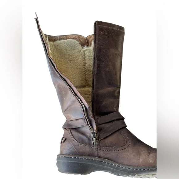 UGG 1005450 Rosen Brown Tall Women'sShearling Riding Harness Boots